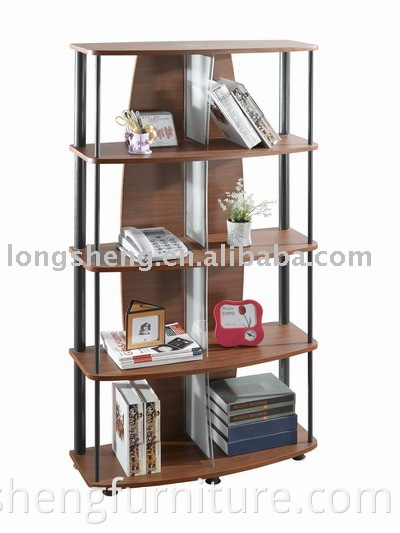 Study room wooden bookcase with 4 shelves